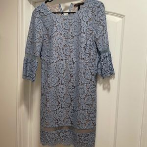 Bcbgmaxazria blue lace dress